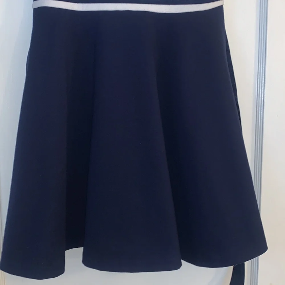POLO Ralph Lauren Navy and White Striped Dress 12-14 EUC